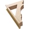 Ekena Millwork 7 1/2-in W x 26-in D x 38-in H Balboa Trad Rough Cedar Woodgrain TimberThane Outlooker, Primed Tan OUTUR075X26X38BOA04RCPR - alternate 4